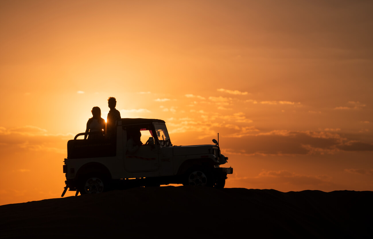 jeep safari in Thar desert